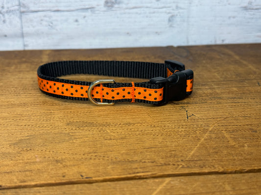 Halloween Polka Dots Dog Collar