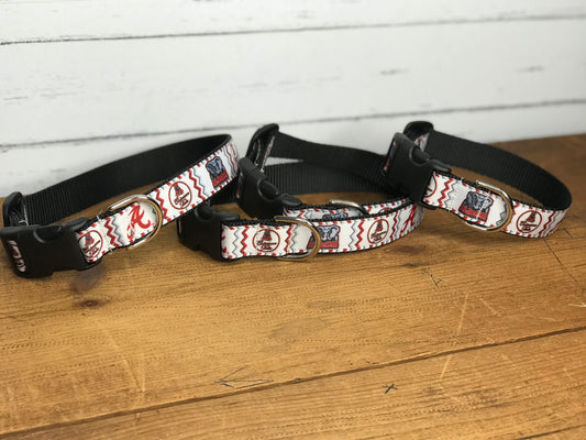 University of Alabama Inspired Dog Collar (Chevron)